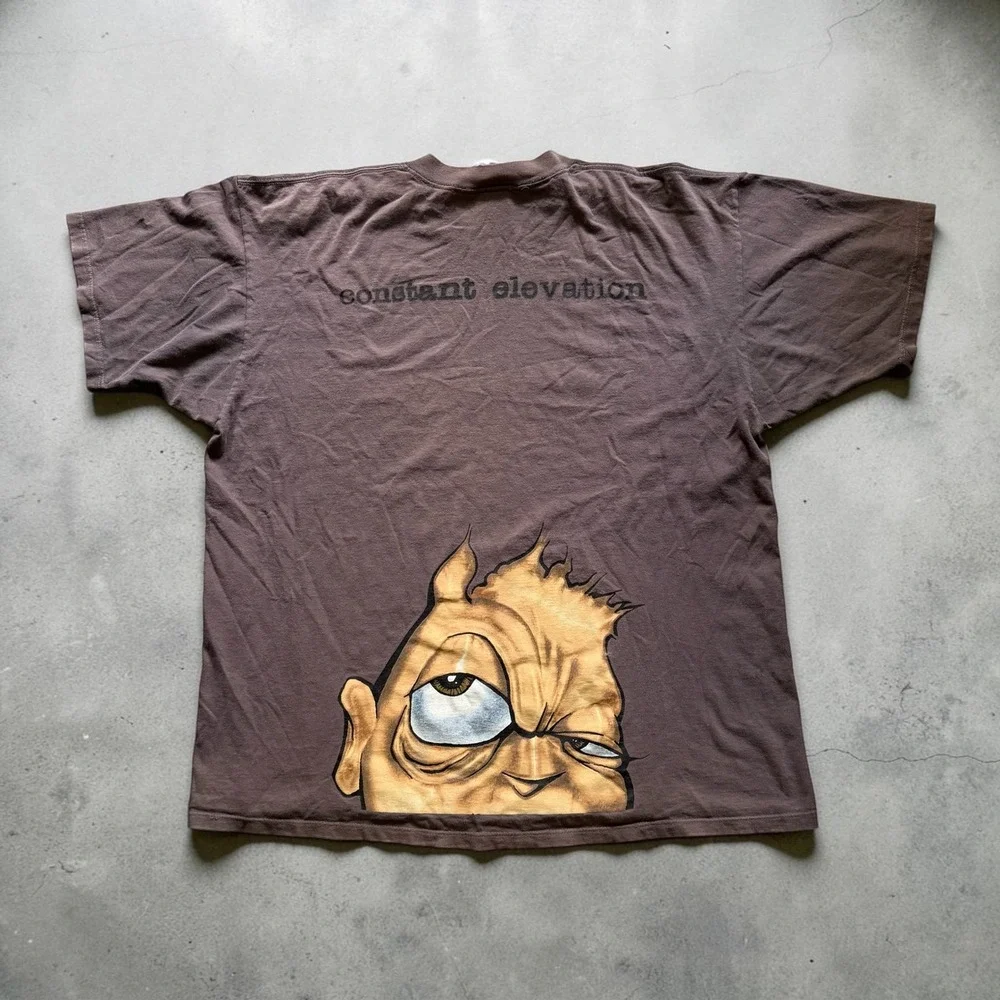 Vintage 90's Ecko Unltd Constant Elevation T-Shirt Brown XXL Made in USA Echo